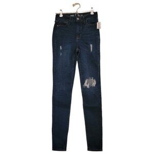 Blue Old Navy Women's Extra High Rise Rockstar Super Skinny Jeans